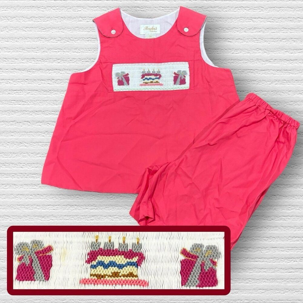 Rosalina 4t Pink Smocked Birthday Party Set
